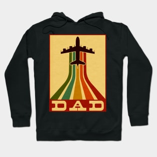 Retro Pilot Dad Vintage Airplane Aviation Father Hoodie